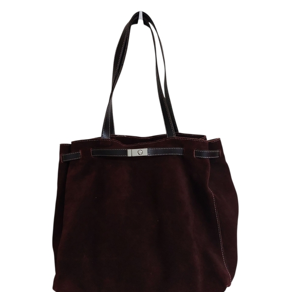 Harold's Handbags - Harold's Rich Brown Suede Tote
